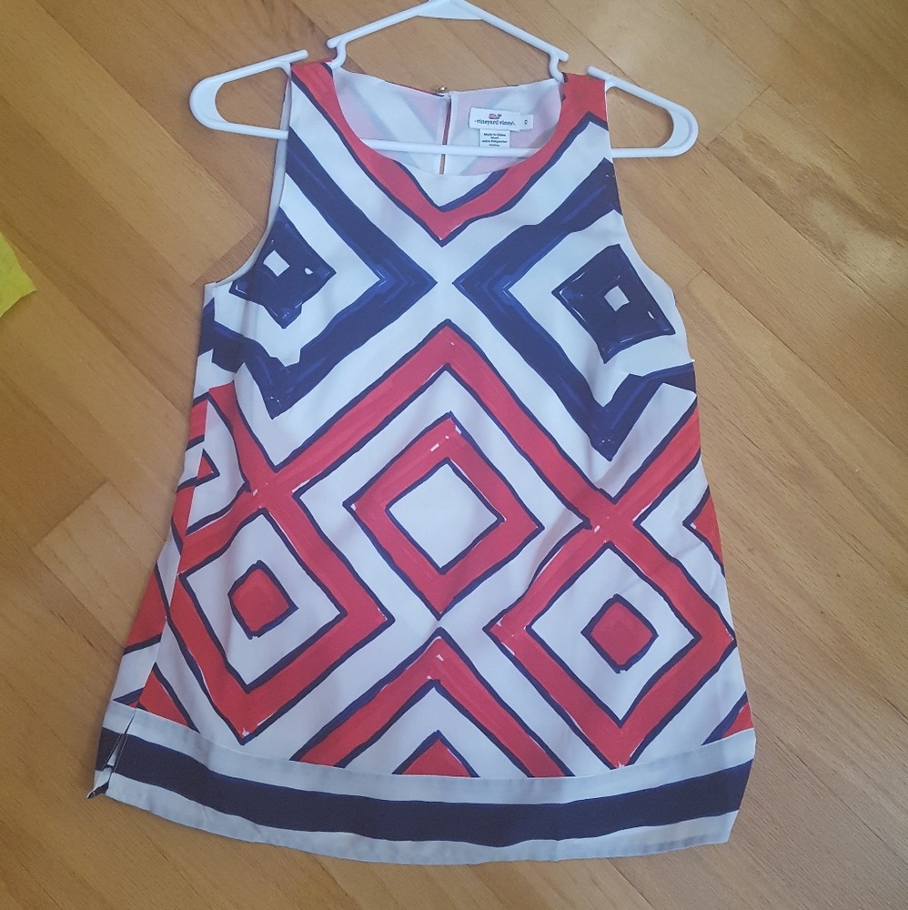 Vineyard Vines 0/XS Red, White, Blue Tank Top